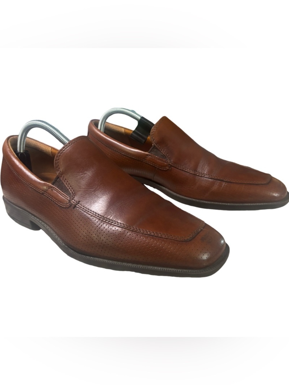 Ecco 632614 Edinbugh Perf Mink Leather Slip On Comfort Shoes Size 8 Euro 41